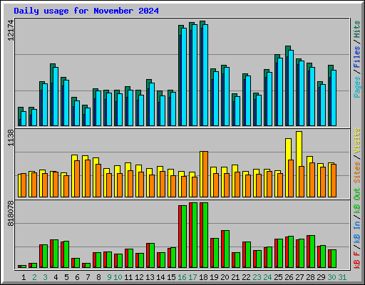 Daily usage for November 2024