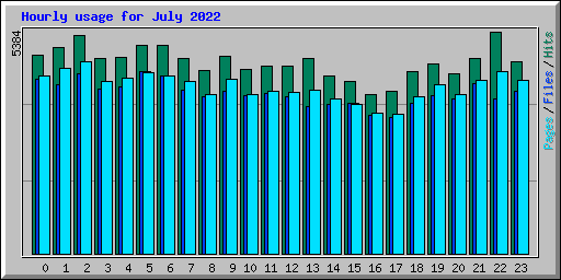 Hourly usage for July 2022