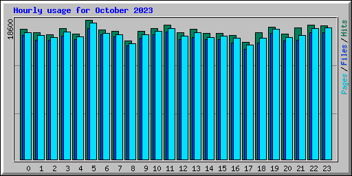 Hourly usage for October 2023