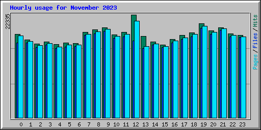 Hourly usage for November 2023