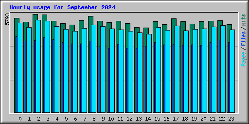 Hourly usage for September 2024