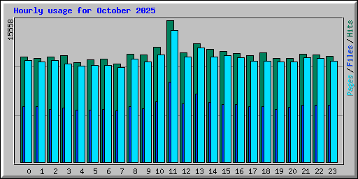 Hourly usage for October 2025
